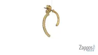 Rebecca Minkoff Curved Pave Front Back Earrings SKU: 9015974