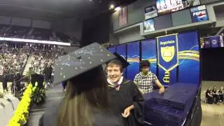 Nick Alonso-Emanuel walks through a GoPro graduation