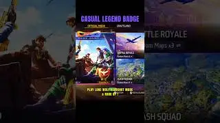 NEW CASUAL LEGEND BADGE &diams;️💥 LONE WOLF HEADSHOT MODE ❤️🔥 #freefire #trending #ffedits #ffshorts #ff