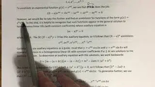 4.5 - Неопределённые коэффициенты - Аннигиляторный подход (Часть 1)