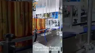 Automatic Paper Tube Flanging Machine , Lid Sealing Machine , Paper Can flanger Sealer  #machine