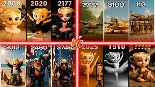 Evolution of Ballerina Cappuccina vs Bombardino Crocodilo vs Bulbito Bandito Traktorito - Italian