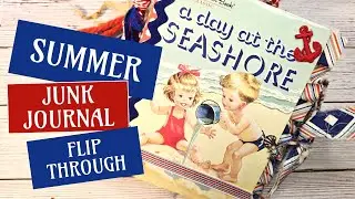Summer Little Golden Book Junk Journal Flip Through | Collab with Happy2Plan