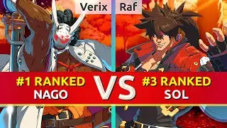 GGST ▰ Verix (#1 Ranked Nagoriyuki) vs Raf (#3 Ranked Sol). High Level Gameplay