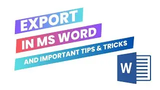 MS Word - Export Document