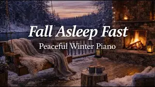 Deep Sleep Tonight 🌙 Cozy Winter Cabin | Fireplace & Calm Piano 🎹 (3 Hours)