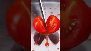 ASMR Juicy Tomato Slice | Oddly Satisfying #Shorts  #ai #aiart #asmr #satisfying #asmrsounds #relax