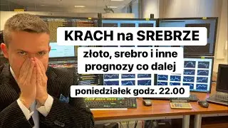 😡KRACH na SREBRZE, spada złoto, co dalej prognozy😡