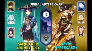Wanderer DoubleGeo & Navia Hypercarry ft C0 Xilonen | Spiral Abyss 5.0/5.1  | Genshin Impact