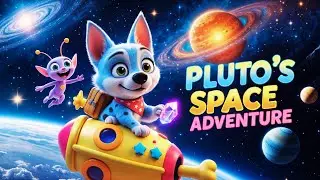 Pluto's Space Adventure: A Brave Dog's Quest for His Lost Toy! 🌌🐶 | Kids Story English