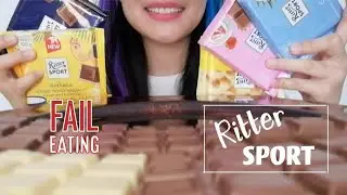RITTER SPORT CHOCOLATE eating  **FAIL**
