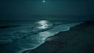 1 Hour of Hidden Beach Ambience at Moonlight &ndash; Relaxing Waves & Ocean Breeze | Sleep, Study, Relax