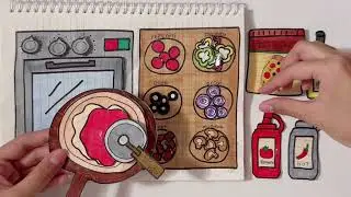[💸paperdiy💸] Making Pizza🍕paper cooking 피자 만들기 종이놀이