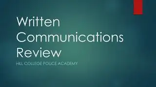 24 - Written Communications Review