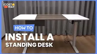 How to Install the Height Adjustable Electric Standing Desk with USB | JV10998 #costway #howto