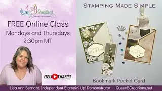 👑 Bookmark Pocket Card using Stampin' Up! Beautiful Gallery DSP
