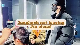 Jungkook sticking to Jin for 7 min straight 🥂