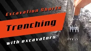 Trenching with excavator