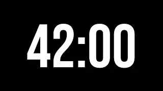 42 Minute Timer  | Black Screen Timer Without Tick Sounds |  2520 Seconds Timer