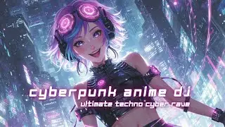 Cyberpunk Anime DJ Set 2025 ~ Ultimate Techno Cyber Rave Mix Future City Vibes
