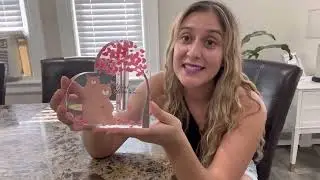 Nanadaya Sister Birthday Gift Ideas - Personalized Acrylic Heart Shaped Vase