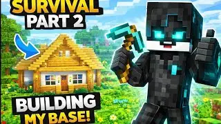 I Built My First Base In Minecraft Survival ! ⚔️🗡️(Part 2) 😱