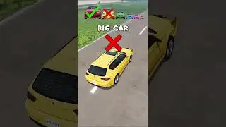 Big and Small Cars 🚘 vs Police Roadblock🔥 #beamng #shorts