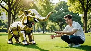 The Golden Elephant Robot - Heart-Touching AI Audio Stories #aiaudiostories #aistories