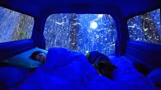 Instant Sleep with Calming Rain & Thunderstorm 🌧️ | Deep Relaxation in a Cozy Car