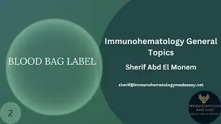 Blood Bag Label