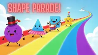 SHAPE PARADE | Fun Kids Nursery Rhyme About Shapes | Learn with Music & Movement!