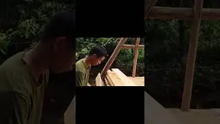 Lakeside Survival Building an Amazing Floating Cabin 🏞️🛶✨#FloatingCabin #LakesideLiving