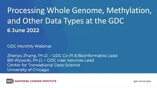 Processing Whole Genome, Methylation, and Copy Number Data Types at the GDC