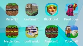 Minecraft, Craftsman, BlockCraft3D, PixelCombat, MasterCraft, Craft World, AlineCraft, CubeCraft 👍