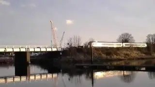 A Abellio Greater Anglia Class 170 Passes Oulton Broad Swing Bridge 18/2/16