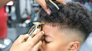 HAIRCUT TUTORIAL: CURLY TOP MID FADE