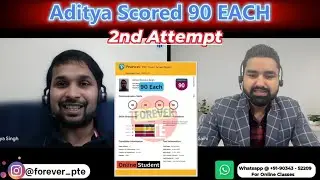 Aditya from Toronto Scored 90 each in PTE Core | Forever PTE