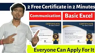 2 Free Certificate in 2 Minutes | Basic Excel Free Certificate | Business Communication Certificate
