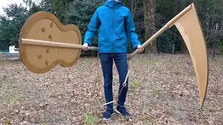 NARUTO/マダラの芭蕉扇と首切り鎌を作る/Madara's  Scythe&Gunbai cardboard DIY