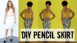 DIY PENCIL SKIRT IN 10min | JENNIFER LOPEZ INSPIRED | DIY Clothes