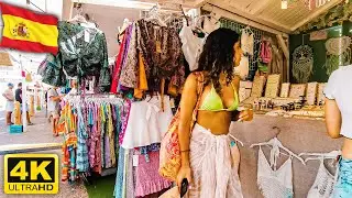 Street Market Walk in Malaga, Sizzling Summer Spain / August [4K Walking Tour]
