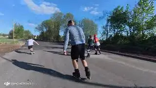 Street Skater roasted by  Skater group | Poland on Rollerblades