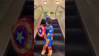 Funny escalator baby know how to go alone🤪😁 #shorts #ytshorts #trend