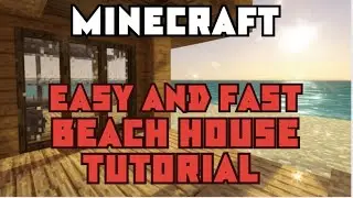 Minecraft tutorial: a starter but kinda big beach house