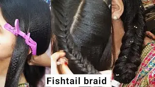 Front Fishtail braid Hairstyle Tutorial For Beginners ! Easy & Simple Guide ! 