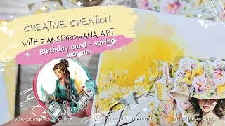 Quick birthday card inspiration for a woman with a hat | Mintay Papers Blossom Serenity