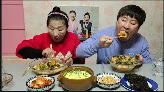 ☆아따 참치비빔밥 맛있네~ 폭탄 계란찜 만들다가 뉴슈가를 너무많이 넣어서 달다달어, 돌김 먹방~!!