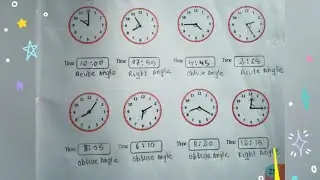Class 5: Maths, How to identify angles in clock