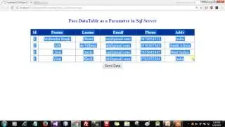 Pass DataTable as a Parameter Part 1