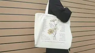 BROADREAM Canvas Tote Bag Aesthetic - Zippered Tote Bag